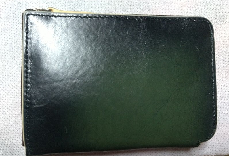 【訳アリ品】海外製/牛革/レザー/小銭入れ/コインケース/カードホルダー/箱入り/グリーン/緑色/2025年ラッキーカラー/154002