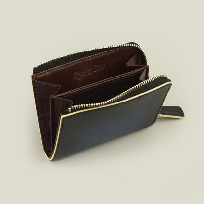 【訳アリ品】海外製／牛革／レザー／小銭入れ／コインケース／カードホルダー／箱入り／ネイビー／紺色／154002