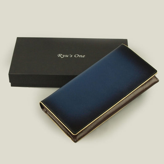 【EC限定】長財布／海外製／牛革／ロングウォレット／財布／レッド／ネイビー／赤色／紺色／154004